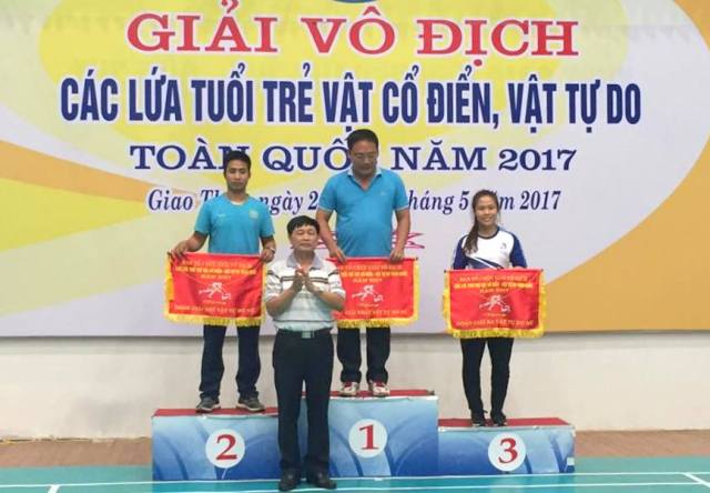 Tuyển vật Huế giành nhiều huy chương tại giải vô địch các lứa tuổi trẻ vật cổ điển, vật tự do toàn quốc - năm 2017